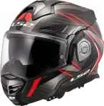 Modulaarne mootorrattakiiver LS2 ADVANT X CARBON FUTURE II, l&auml;ikiv punane, suurus L