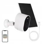 MOES WCM-S24-S 4MP juhtmevaba IP-kaamera p&auml;ikeseakuga, IP65, valge, Tuya