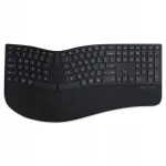 Delux GM909 traadita ergonoomiline klaviatuur, must, Bluetooth / USB