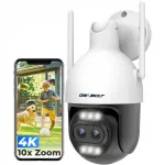 V&auml;ljas IP-kaamera GENBOLT 8MP, 4K, WiFi, PoE, 10x suum, kaks objektiivi