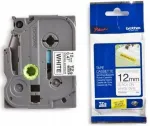 Brother TZ-231 kleeplint, must tr&uuml;kk, valge, 12 mm