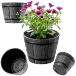 Plastist &uuml;mara kujuga lillepott 23 cm
