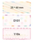 Kleebise etikett NIIMBOT D101, 25 x 60 mm, 110 tk., v&auml;rvilised