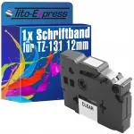 Lint Brother TZe-131, 12 mm, l&auml;bipaistev