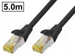 V&otilde;rgukaabel Cat.6A, varjestatud, RJ45-RJ45, 5 m, must