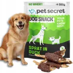 Kuivatatud r&auml;ime ja pardilihast suupisted koertele Pet Secret, 500 g