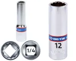 Pikk padrunv&otilde;ti KING TONY 1/4" 12-kandiline Cr-V 12 x 50 mm 223012M PRO