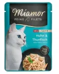 Koerakonservid Miamor Feine Filets, 100 g, kana ja tuunifilee kastmes