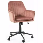 Kontoritool Q-886, p&ouml;&ouml;ratav, roosa samet