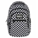 Koolikott BACKUP O94, valge-must, 26 l, malestrate-geomeetrilise mustriga