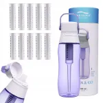 Aqualogis Aqua&Go veefilterpudel 0,5 l lilla, 10 t&auml;itega