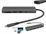 USB-C multifunktsionaalne adapter PD laadimise, SD ja MicroSD kaardilugejaga, HIRO HUB s&uuml;learvutitele
