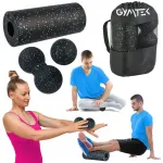 Massaažirull treeninguteks, EPE vaht, komplekt, GYMTEK