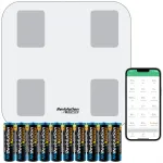 Klaasist t&auml;psed anal&uuml;&uuml;tilised vannitoa kaalud 10x AAA patareiga