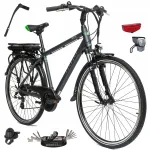 Meeste elektriline jalgratas 28" trekking, 250 W, alumiiniumraam, Shimano, pagasiruumiga