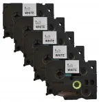 TZe-221 etiketilintide komplekt, 9 mm, must valgel, 5 tk