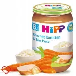 HIPP BIO beebisupp kalkunilihaga, riisi ja porgandiga, alates 8 kuud, 220 g