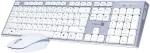 Juhtmevaba valge klaviatuur hiirega Connect IT Combo CKM-7510-EN