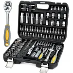 Padrunite komplekt 108 osa koos padrunv&otilde;tmetega 1/2", 1/4" CrV kohvris