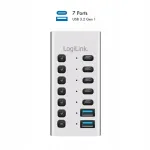 USB-jaotur LOGILINK, 7 pesa (USB-A/C), l&uuml;lititega