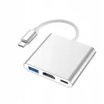 USB-C adapter HDMI, USB 3.0 ja Thunderboltiga, &uuml;hilduv Macbook M1/M2/M3-ga