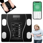 Anal&uuml;&uuml;tilised kaalud BEDEE BT, kuni 180 kg, LCD-ekraan, 13 parameetrit