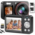 Digitaalne fotokaamera HD 4K 64MP 64GB automaatse teravustamisega 18x suum must