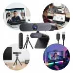 DEPSTECH DW50 Pro 4K veebikaamera kaugjuhtimise, suumiga, autofookuse ja statiiviga
