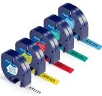 Wonfoucs lint 12 mm x 4 m, sobib Dymo LetraTag