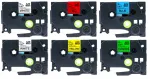 Brother TZe-FX 12 mm teipide komplekt, 6 tk, TZe-FX231/431/531/631/731 printeritele