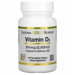 Vitamiinid California Gold Vitamin D3 2000 IU, 90 kapslit