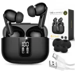 Juhtmevabad Bluetooth k&otilde;rvaklapid k&otilde;rvadesse mustad ANC BT 5.3 koos powerbankiga
