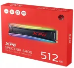 SSD ketas XPG SPECTRIX S40G 512GB, M.2 NVMe, RGB, PCIe Gen3x4