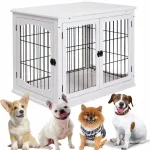 Oh!Dog Buda puidust koerav&auml;rava aed, 80x58x66,5 cm, kapiga