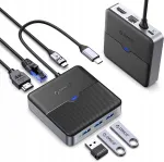 ORICO 6-in-1 USB-C hub Ethernet 2,5 Gbps, 4K HDMI, PD 100 W, 15 cm