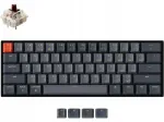 Juhtmevaba klaviatuur KEYCHRON K12-H3 Gateron G Pro Brown nuppudega, RGB taustvalgus, must