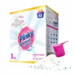 Valge tekstiili pesupulber Pinky NanoWash, 3 kg, 50 pesukorda