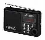 Kaasaskantav raadio Sencor SRD 215 B FM AUX USB must