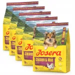 Kuiv kana- ja riisitoit vanematele v&auml;ikeste t&otilde;ugude koertele Josera Mini Senior, 5 x 900 g