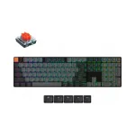 Juhtmevaba klaviatuur Keychron K5 QMK V2, madal profiil, RGB, punased l&uuml;litid, K5X-H1