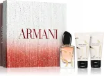 GIORGIO ARMANI SI l&otilde;hnakomplekt 50 ml EDP + 50 ml pulbriline geel + 50 ml losjoon