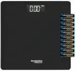 Elektroonilised vannitoa kaalud 180 kg klaasist, mustad