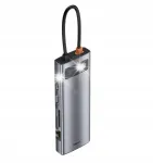 USB-C 9in1 HUB adapter Baseus: USB 3.0, RJ45 1GB, HDMI, VGA, USB-C jaotur