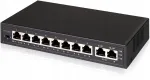 PoE v&otilde;rgul&uuml;liti EasyCam, 8 PoE porti + 2 Uplink, 96 W, IP kaameratele