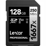 Lexar 128GB 1667x SDXC m&auml;lukaart UHS-II U3 V60