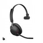 Juhtmevaba k&otilde;rvaklapp Jabra Evolve2 65 Mono, must, USB-C, Bluetooth, ANC