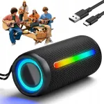 K&otilde;lar Bluetooth 5.3, HiFi, 360&deg; heli, LED RGB valgustus ja mikrofon, must