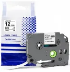 Isekleepuv lint Brother TZe-231/TZc-231/TZ-231, 12 mm x 8 m, valge musta tekstiga