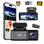M6 auto kaamera 4K WIFI, GPS, G-anduri ja tagumise kaameraga