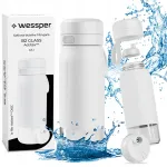 Klaasist veefiltripudel Wessper B2, 0,5 l, valge, filtrikomplektiga